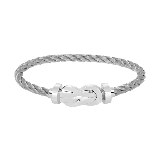 [⭐Luxery]CHANCE LARGE 8 FIGURE BUCKLE NO DIAMOND BRACELET SILVER