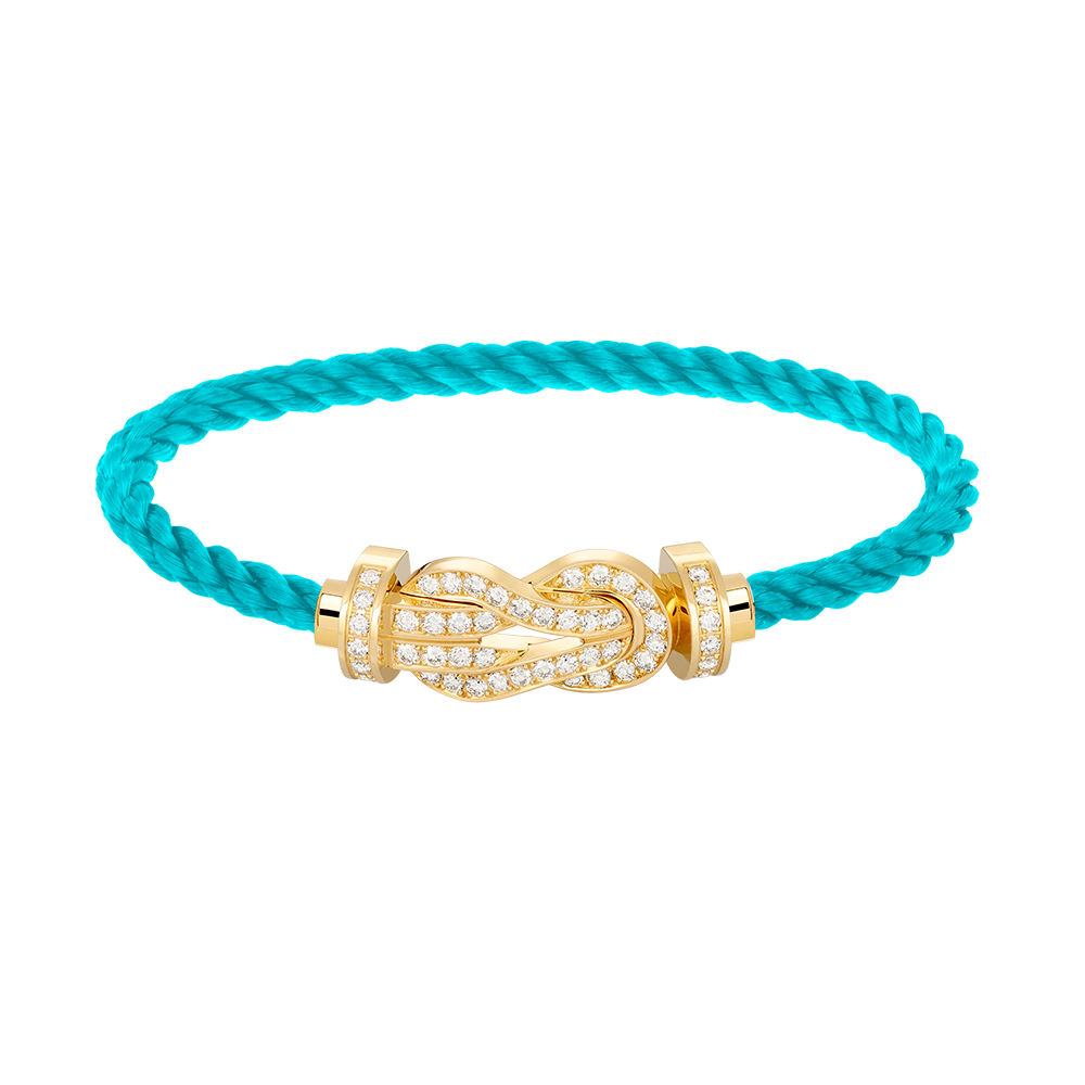 [⭐Luxery]CHANCE LARGE 8 FIGURE BUCKLE FULLDIAMOND BRACELET GOLD