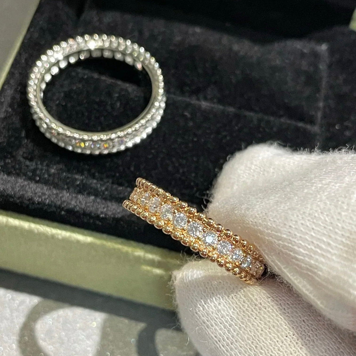 [⭐Luxery]PERLEE DIAMOND ROSE GOLD RING