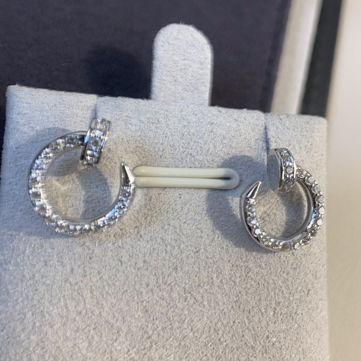 [⭐Luxery]JUSTE EARRINGS SILVER DIAMONDS
