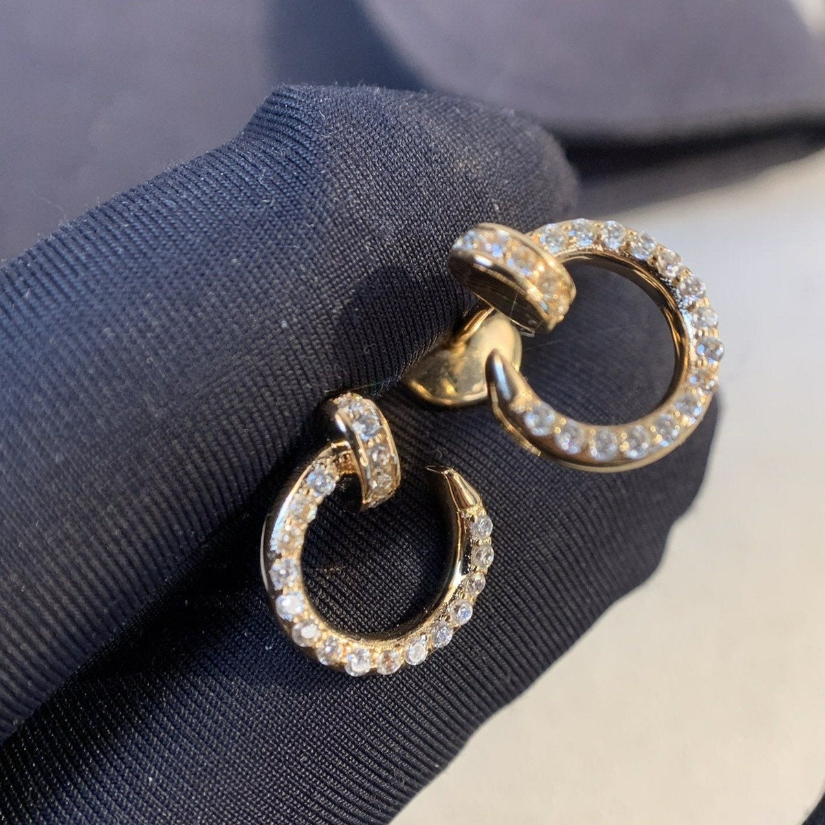 [⭐Luxery]JUSTE EARRINGS GOLD DIAMONDS