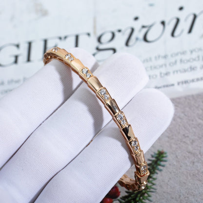 [⭐Luxery]SERPENTI BRACELET PINK GOLD DIAMOND