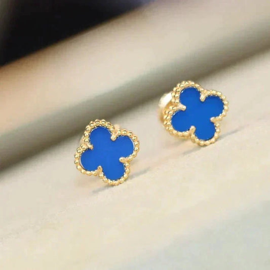 [⭐Luxery]CLOVER MINI 9.5MM TURQUOISE EARRINGS