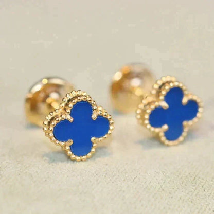[⭐Luxery]CLOVER MINI 9.5MM TURQUOISE EARRINGS