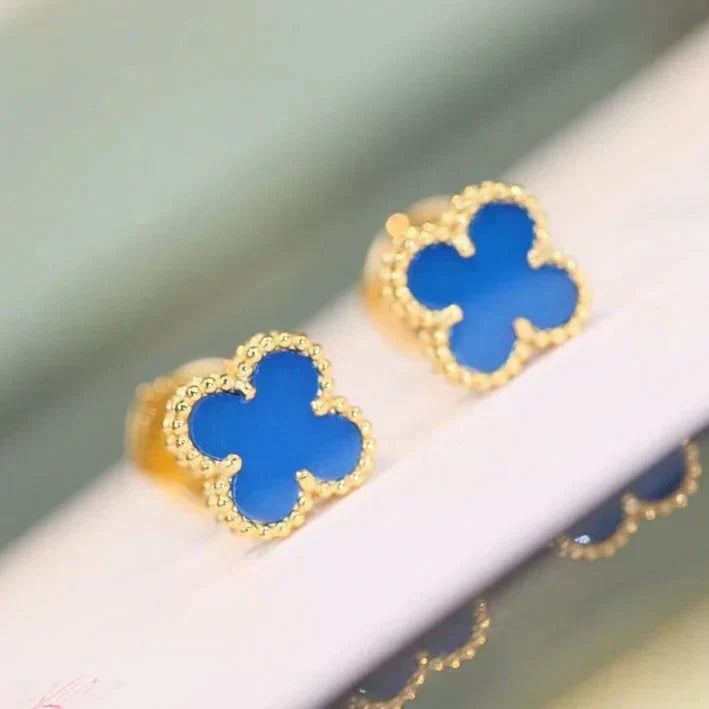 [⭐Luxery]CLOVER MINI 9.5MM TURQUOISE EARRINGS