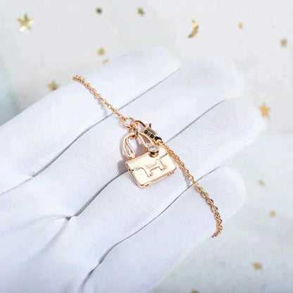 [⭐Luxery]AMULETTE PEDANT ROSE GOLD NECKLACE