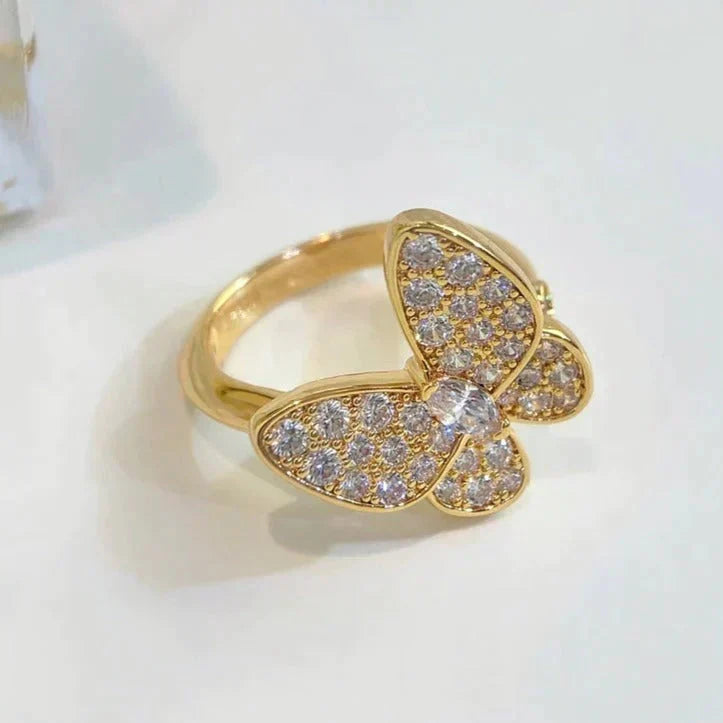 [⭐Luxery]BUTTERFLY DIAMOND RING