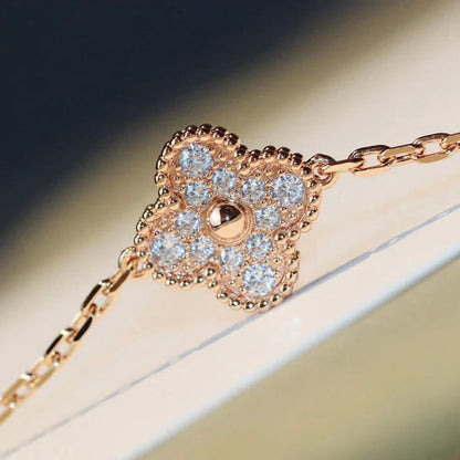 [⭐Luxery]CLOVER 20 MOTIFS LASER DIAMOND NECKLACE