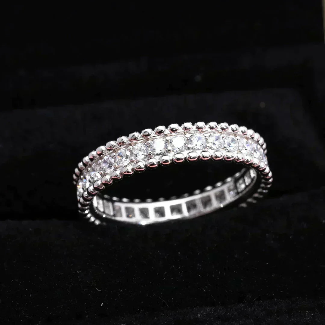 [⭐Luxery]PERLEE DIAMOND SILVER RING