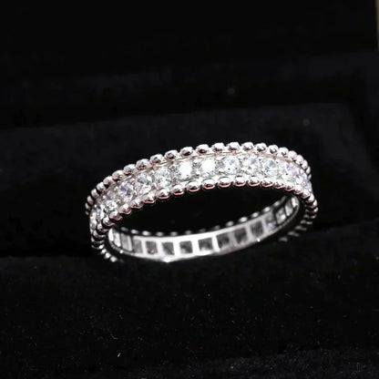 [⭐Luxery]PERLEE DIAMOND SILVER RING