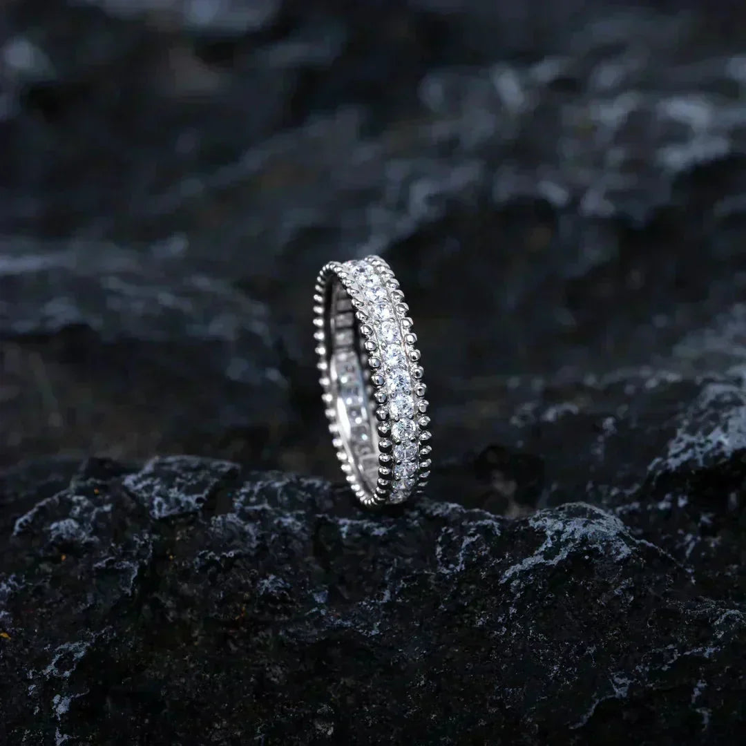 [⭐Luxery]PERLEE DIAMOND SILVER RING