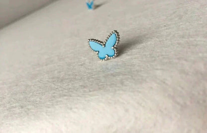 [⭐Luxery]BUTTERFLY TURQUOISE EARRINGS SILVER