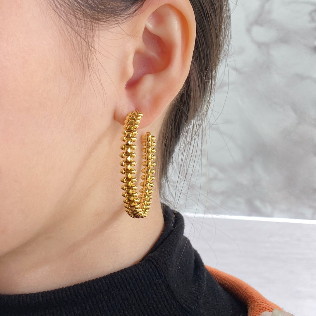 [⭐Luxery]CLASH HOOP EARRINGS