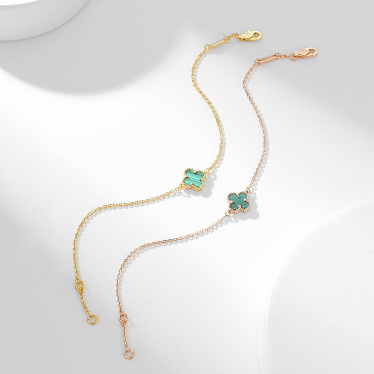 [⭐Luxery]CLOVER BRACELET MALACHITE 1 MOTIF