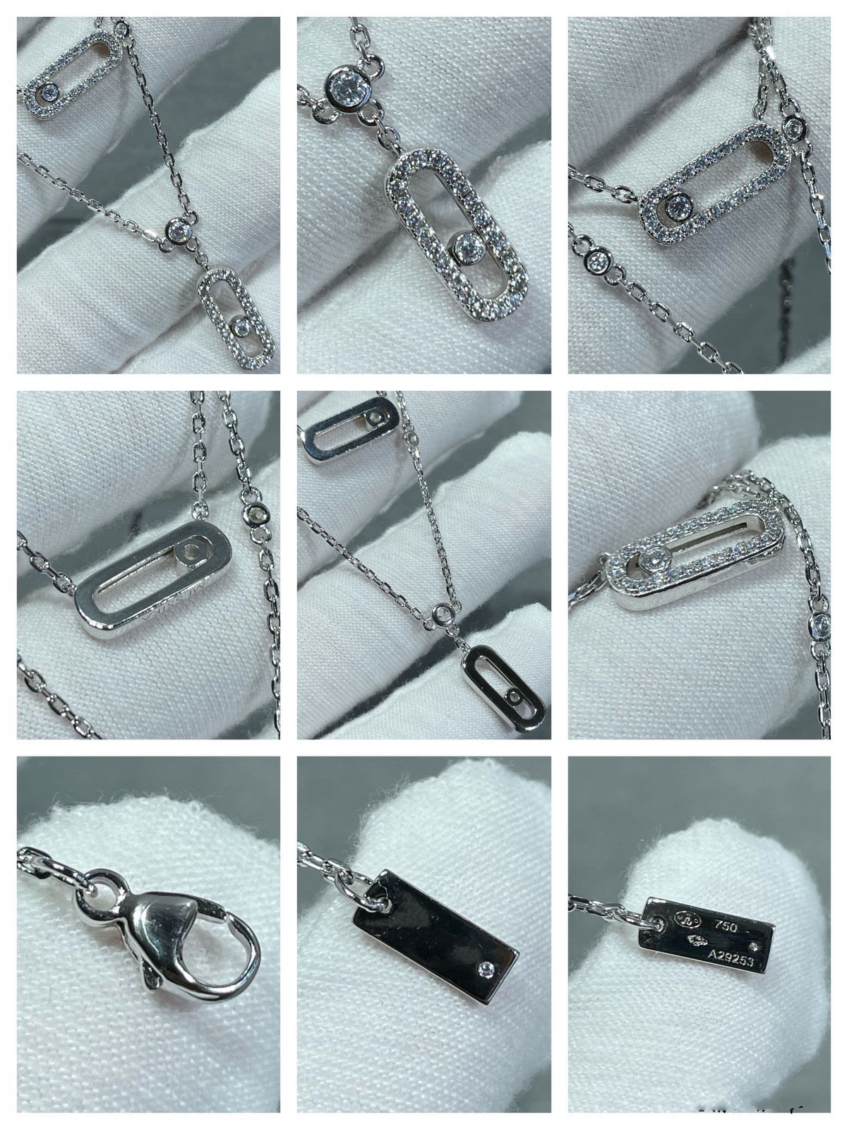 [⭐Luxery]MOVE 2 ROW DIAMOND NECKLACE