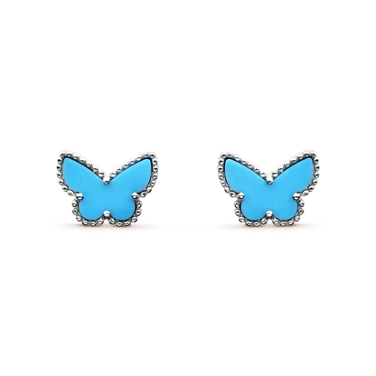 [⭐Luxery]BUTTERFLY TURQUOISE EARRINGS SILVER