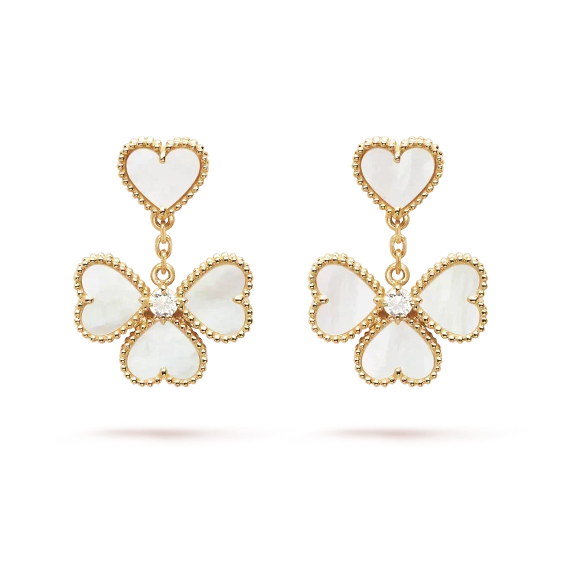 [⭐Luxery]CLOVER SWEET WHITE MOP EARRINGS