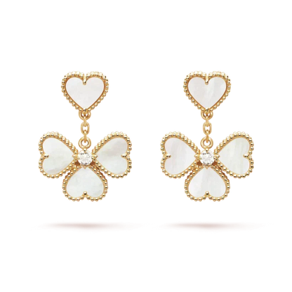 [⭐Luxery]CLOVER SWEET WHITE MOP EARRINGS