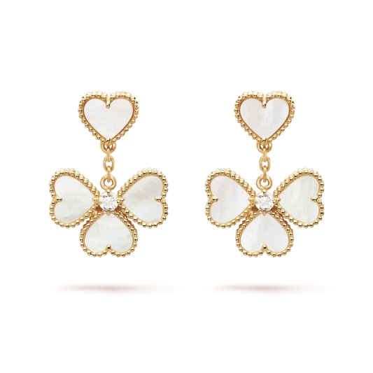 [⭐Luxery]CLOVER SWEET WHITE MOP EARRINGS