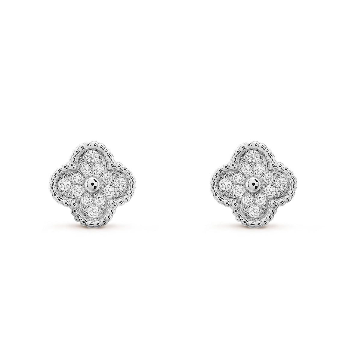 [⭐Luxery]CLOVER MINI DIAMOND STUD EARRINGS