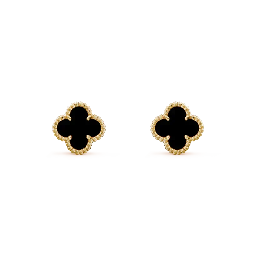[⭐Luxery]CLOVER MINI 9.5MM BLACK MOP EARRINGS