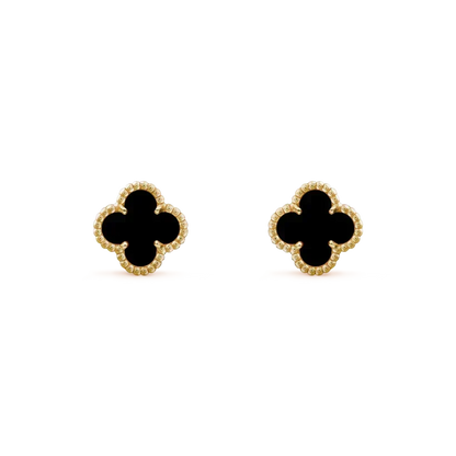 [⭐Luxery]CLOVER MINI 9.5MM BLACK MOP EARRINGS