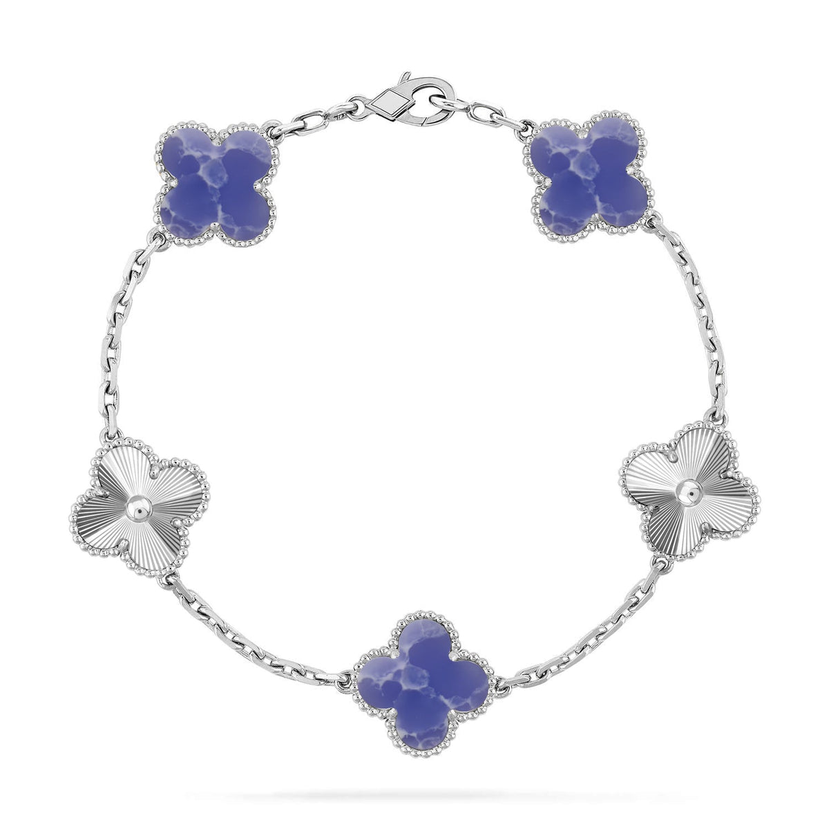 [⭐Luxery]CLOVER 5 MOTIF BLUE VEINS BRACELET COLLECTION