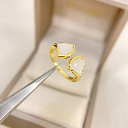 [⭐Luxery]DOUBLE SKIRT PATTERN OPEN RING