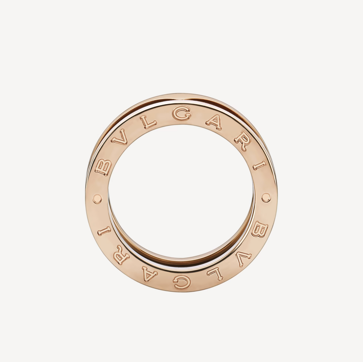 [⭐Luxery]ZERO 1 TWO-BAND LOOPS AND BLACK CERAMIC PINK GOLD RING