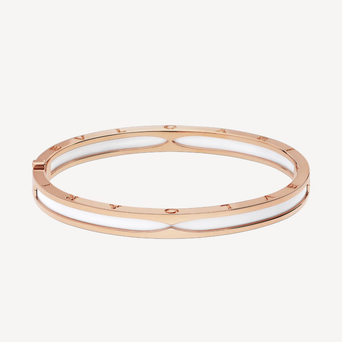 [⭐Luxery]ZERO 1 PINK GOLD WITH WHITE CERAMIC BRACELET