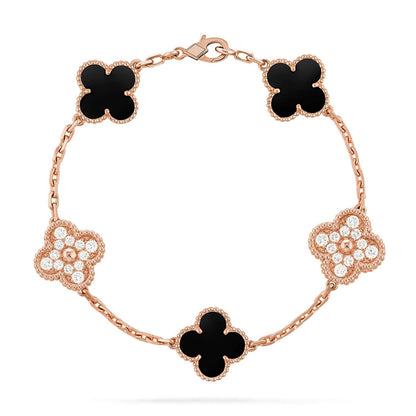 [⭐Luxery] CLOVER 5 MOTIF ONYXS BRACELET COLLECTION