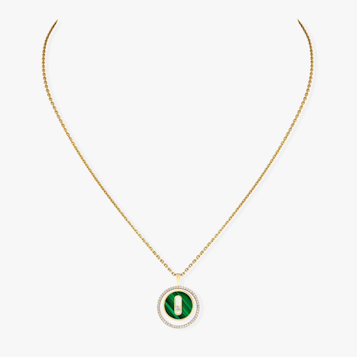 [⭐Luxery]Demo MOVE 1 DIAMOND MALACHITE GOLD DIAMOND NECKLACE
