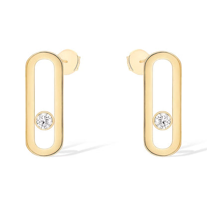 [⭐Luxery]MOVE UNO SMALL 1 DIAMOND EARRINGS