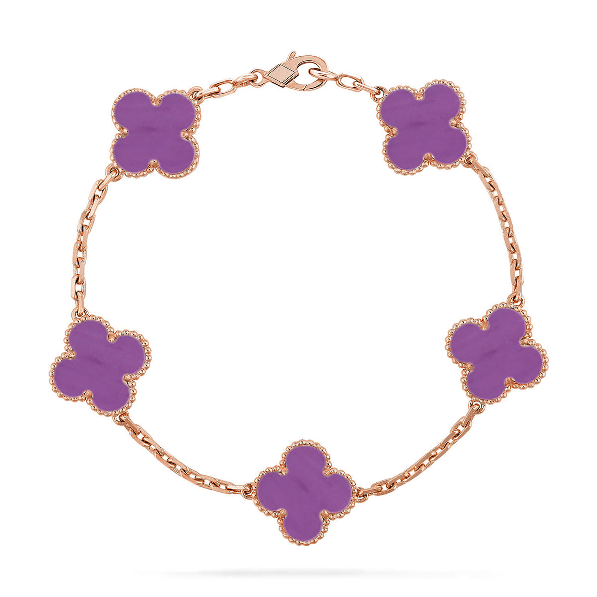 [⭐Luxery] CLOVER 5 MOTIF VIOLET BRACELET COLLECTION