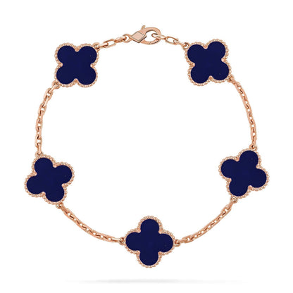 [⭐Luxery]CLOVER 5 MOTIF LAPIS LAZULI BRACELET COLLECTION