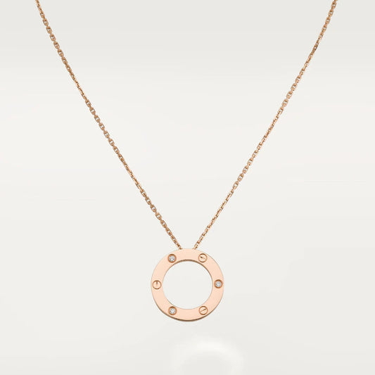 [⭐Luxery]LOVE NECKLACE 16MM 3 DIAMONDS
