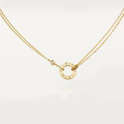 [⭐Luxery]LOVE NECKLACE 16MM 2 DIAMONDS