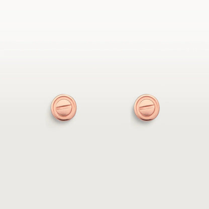 [⭐Luxery]LOVE EARRINGS PINK GOLD 10MM