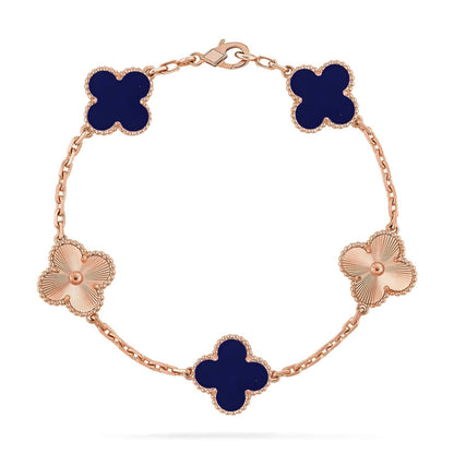 [⭐Luxery]CLOVER 5 MOTIF LAPIS LAZULI BRACELET COLLECTION