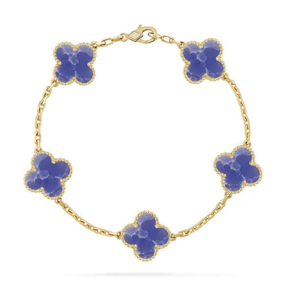 [⭐Luxery]CLOVER 5 MOTIF BLUE VEINS BRACELET COLLECTION
