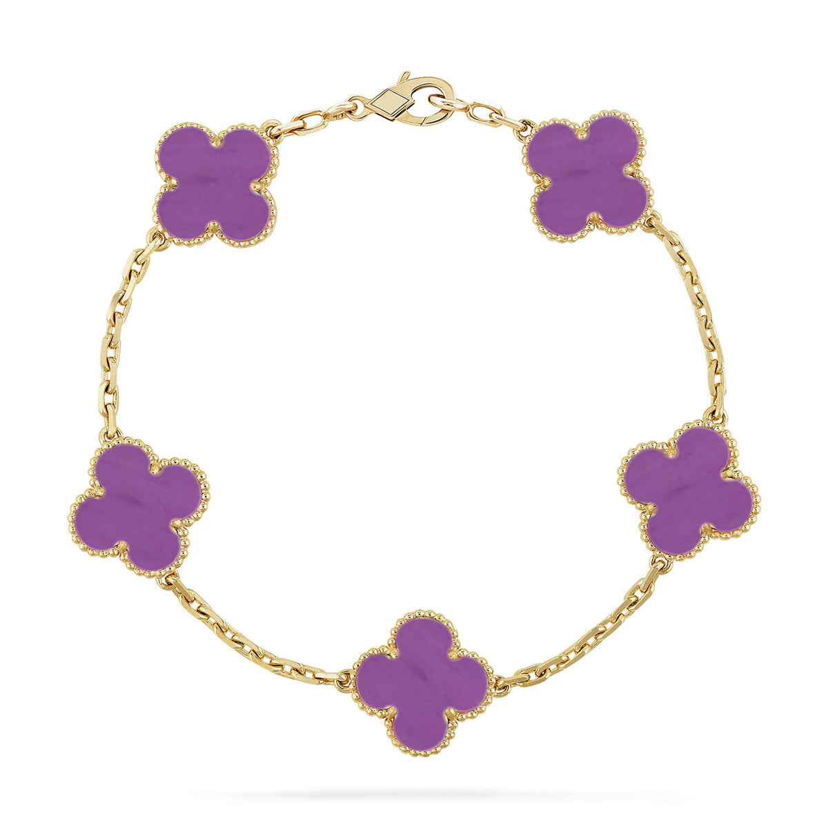 [⭐Luxery] CLOVER 5 MOTIF VIOLET BRACELET COLLECTION