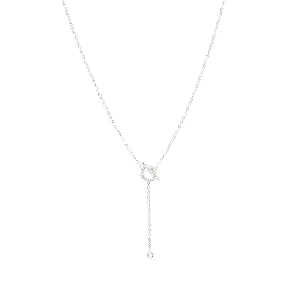 [⭐Luxery]FINESSE SILVER DIAMOND NECKLACE