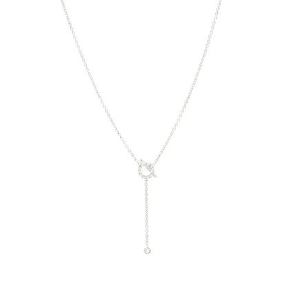[⭐Luxery]FINESSE SILVER DIAMOND NECKLACE