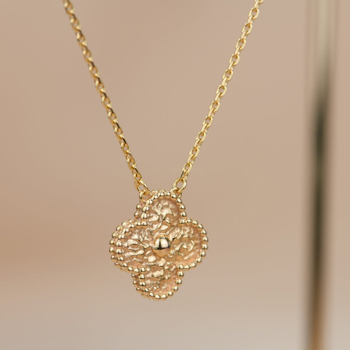 [⭐Luxery]CLOVER 15MM  BRONZING NECKLACE