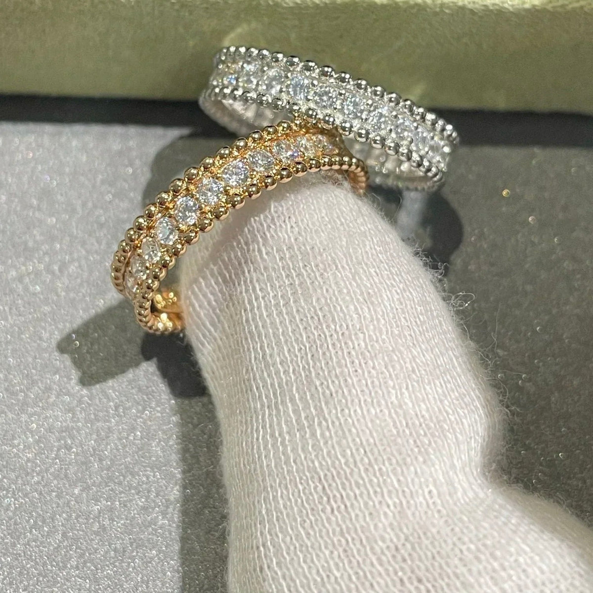 [⭐Luxery]PERLEE DIAMOND SILVER RING