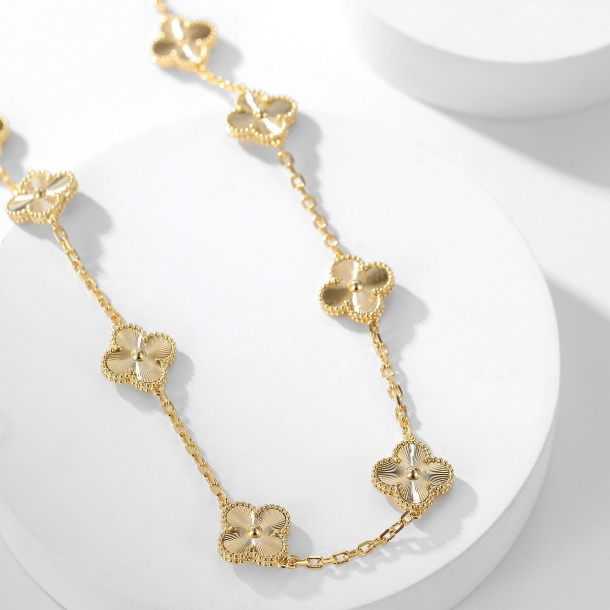 [⭐Luxery]CLOVER 10 MOTIFS LASER NECKLACE