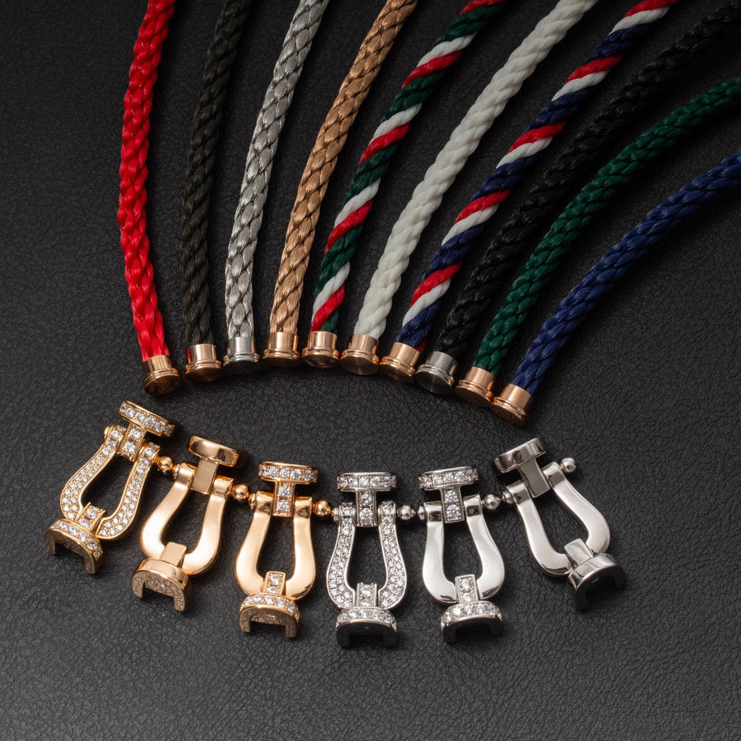 [⭐Luxery]FORCE LARGE HORSESHOE NO DIAMOND BRACELET GOLD