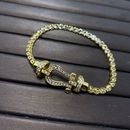 [⭐Luxery]FORCE  HORSESHOE  DIAMOND TENNIS BRACELET