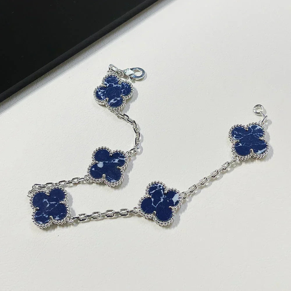 [⭐Luxery]CLOVER 5 MOTIF PIETERSITE BRACELET COLLECTION