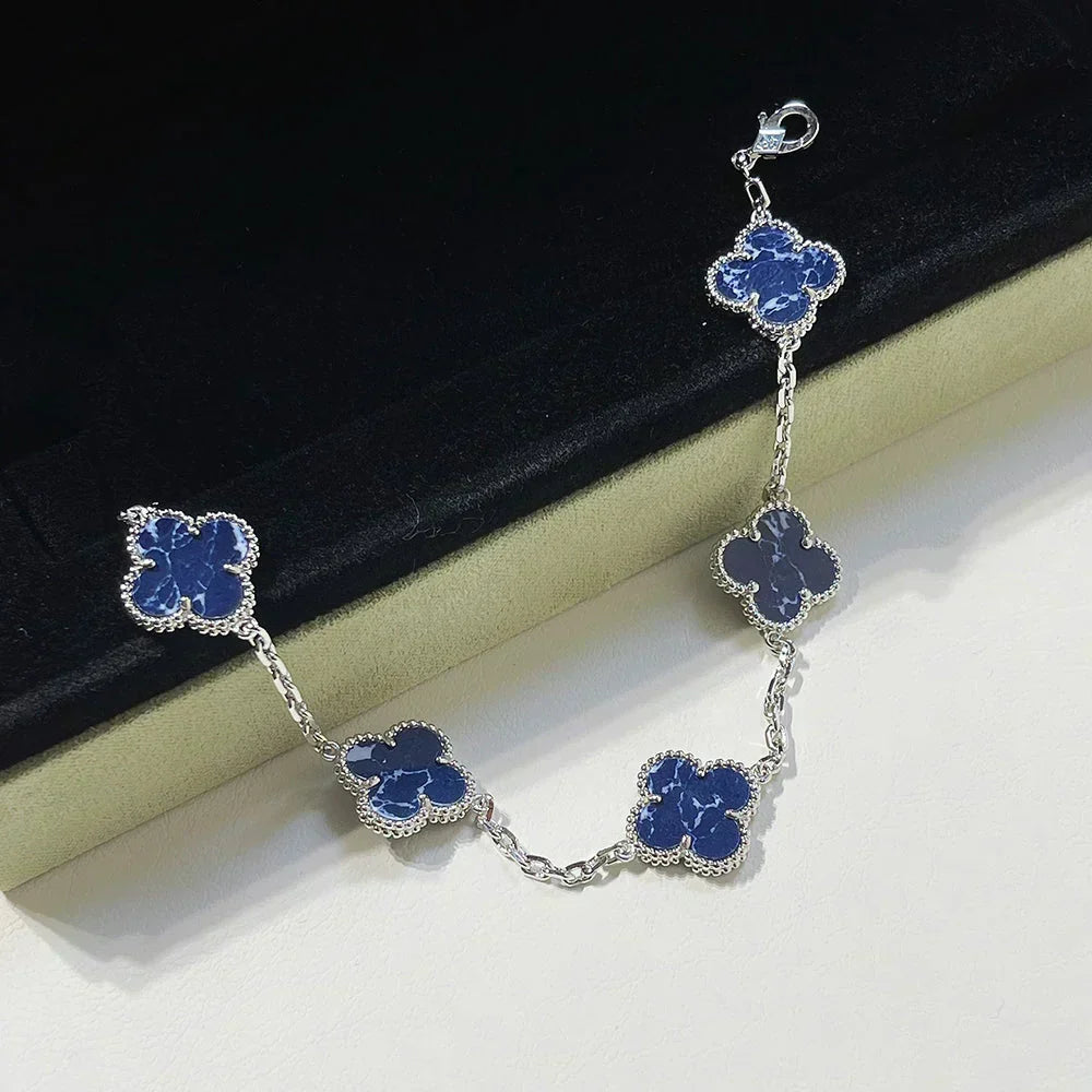 [⭐Luxery]CLOVER 5 MOTIF PIETERSITE BRACELET COLLECTION